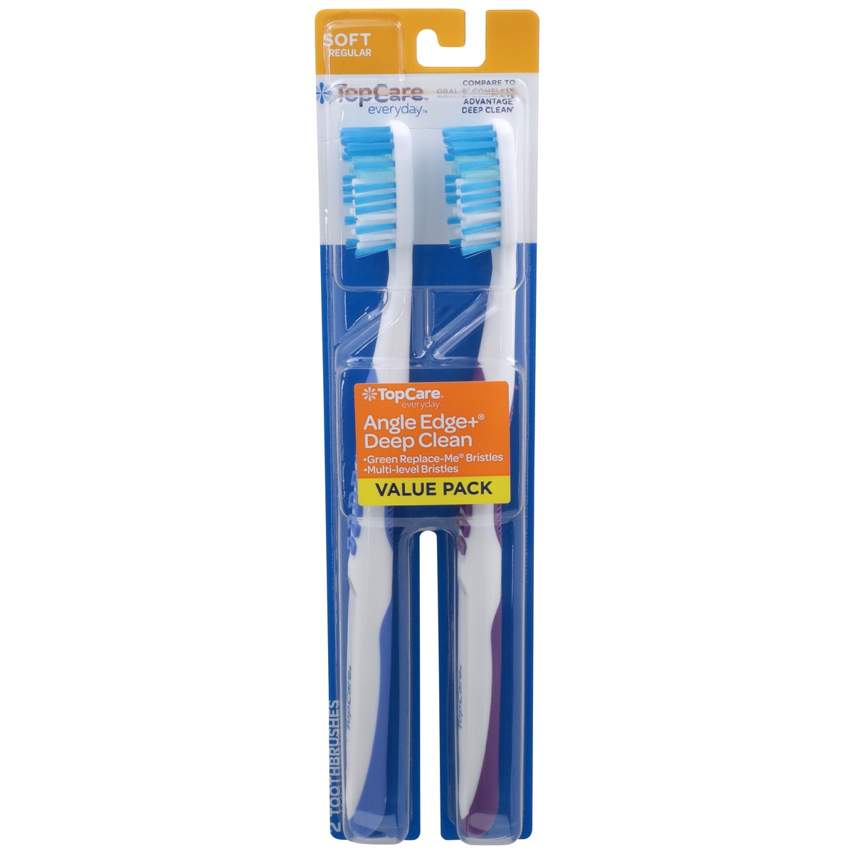 slide 1 of 1, TopCare Toothbrushes, Soft, 2 ct