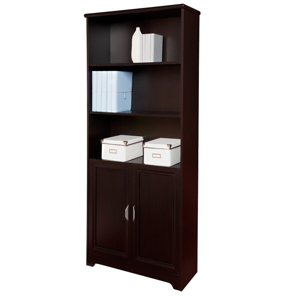 slide 1 of 1, Realspace Magellan 72''H 5-Shelf Bookcase With Doors, Espresso, 1 ct