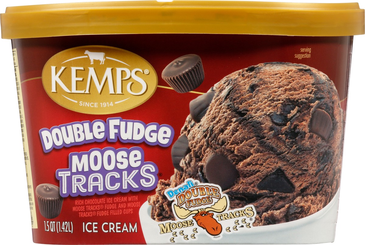 slide 3 of 9, Kemps Double Fudge Moose Tracks Ice Cream 1.5 Quart, 1.5 qt