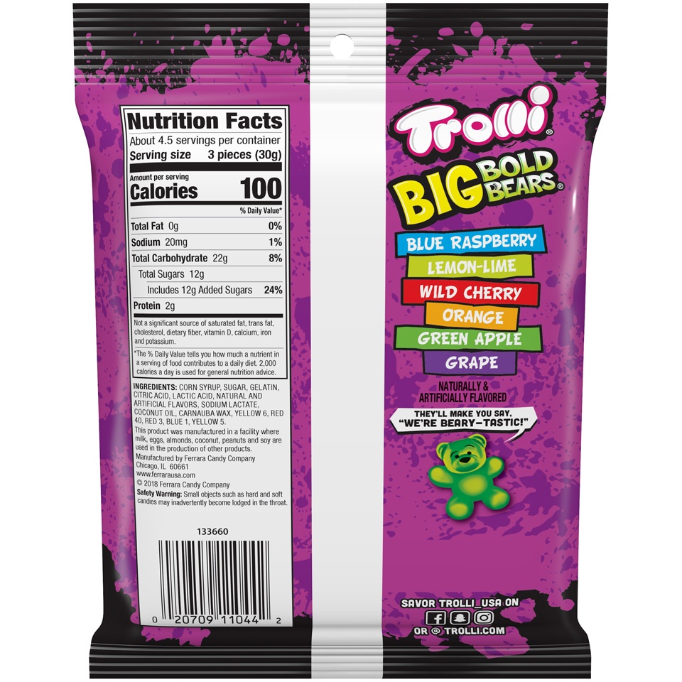 slide 2 of 2, Trolli Big Bold Bears Gummi Candy, 5 oz