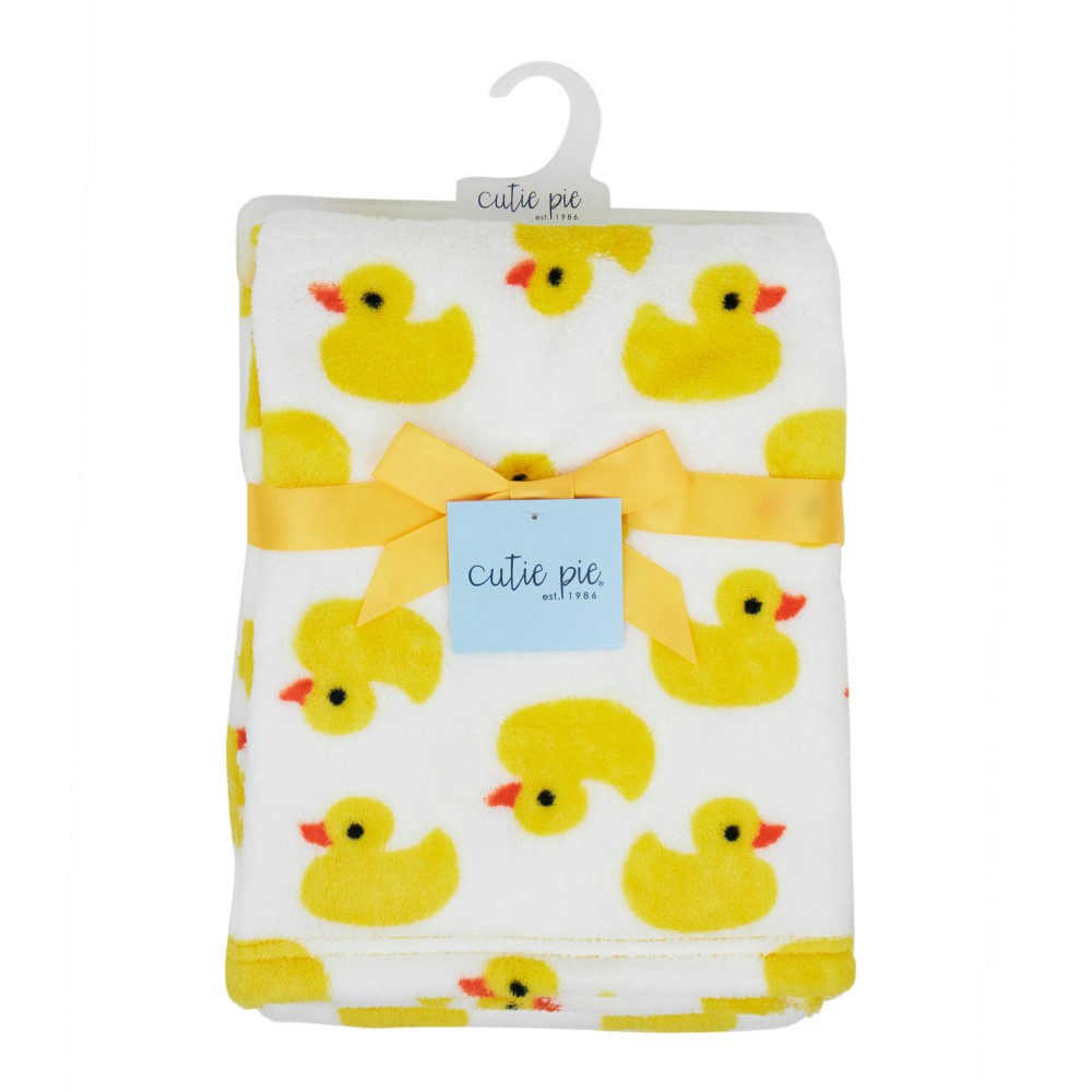 slide 4 of 4, Cutie Pie Ducks Plush Baby Blanket, 1 ct