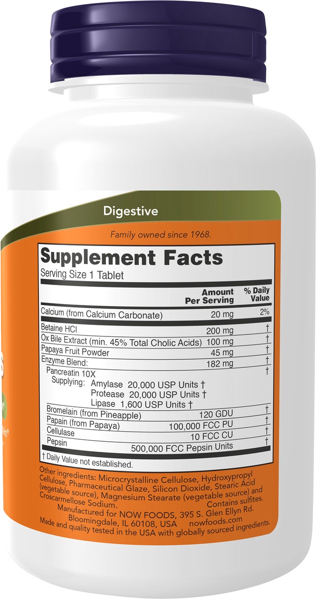 slide 4 of 4, NOW Super Enzymes Tablets, 180 ct