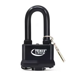 Premier Lock LAP04LJ Weather Resistant Steel Padlock - Black