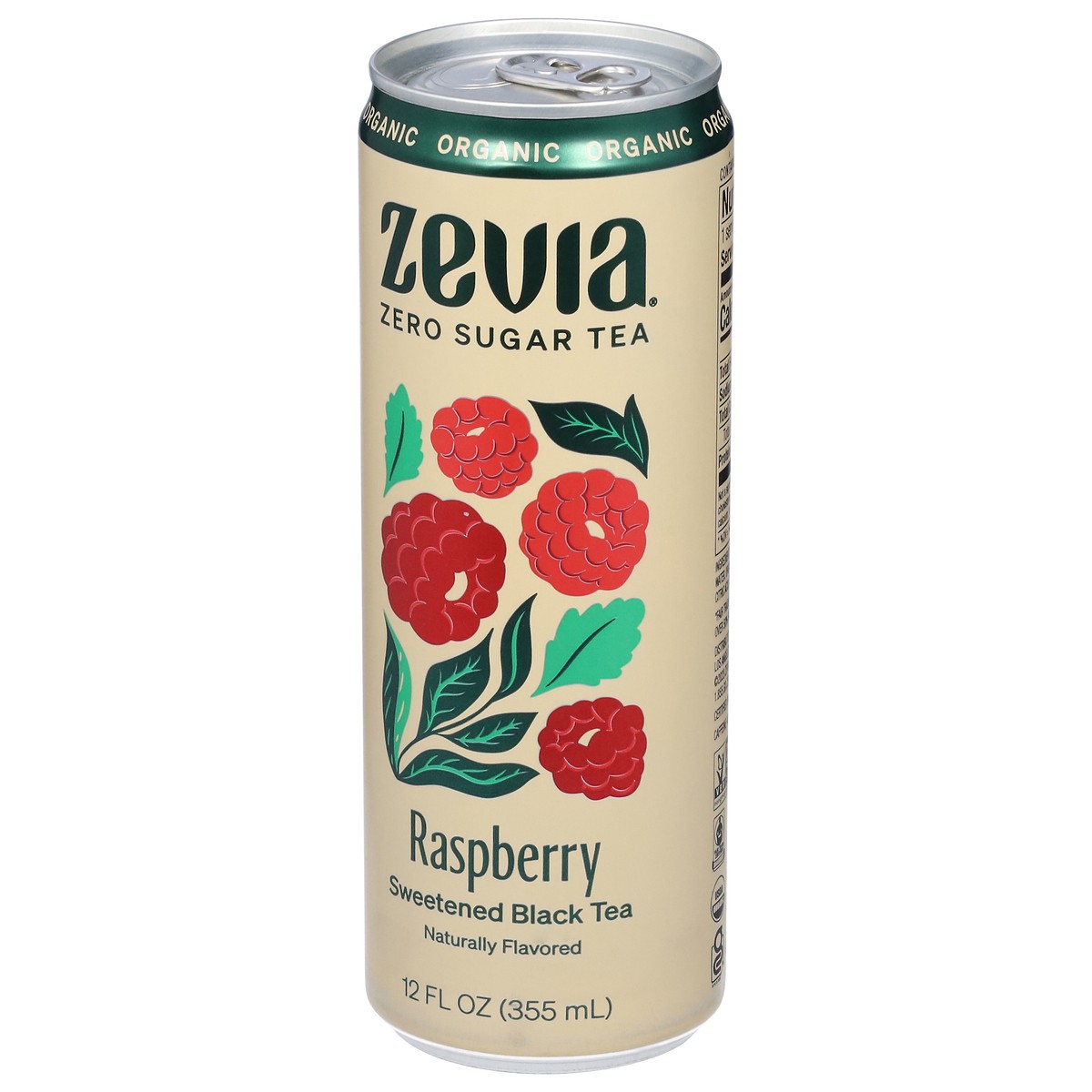slide 13 of 13, Zevia Sweetened Organic Raspberry Black Tea 12 fl oz, 12 fl oz
