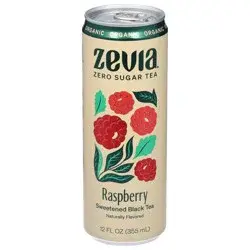 Zevia Sweetened Organic Raspberry Black Tea - 12 fl oz