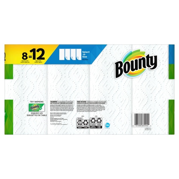 slide 2 of 5, Bounty Select-A-Size Paper Towels, Single Plus Rolls, 8 ct