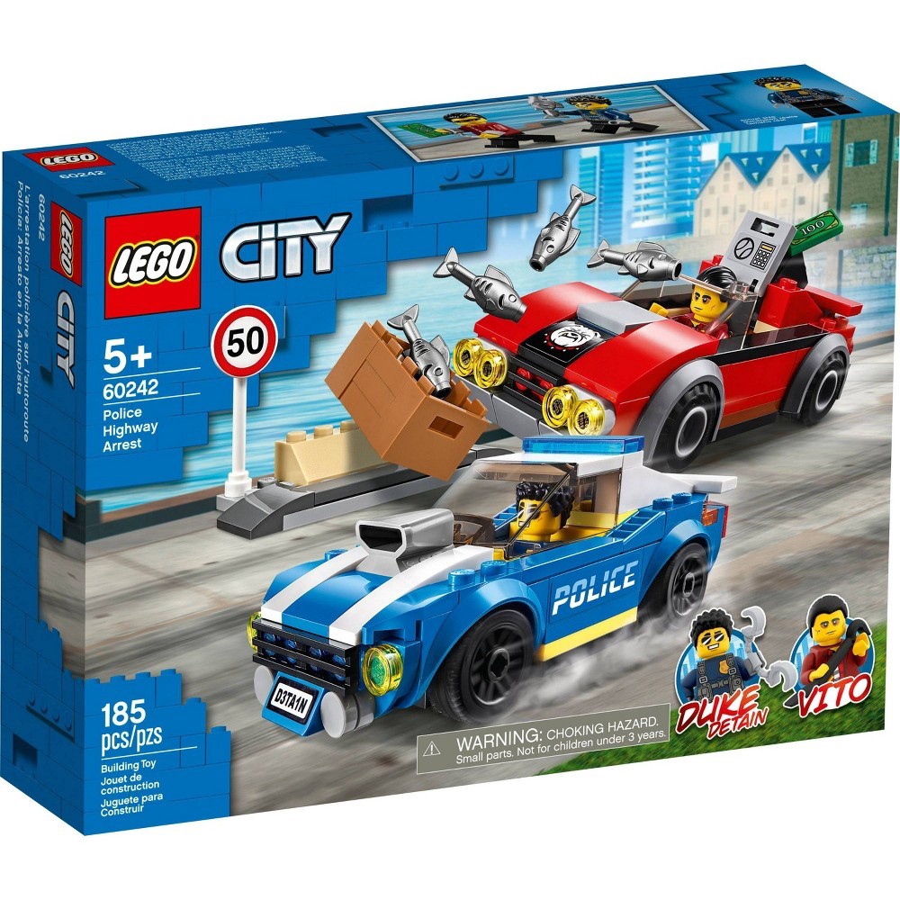 slide 4 of 7, LEGO City Police Highway Arrest Building Set for Kids 60242, 1 ct