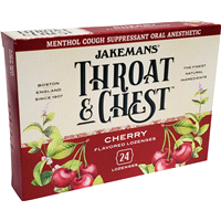 slide 7 of 25, Jakeman's Throat & Chest Cherry Lozenge Cough Drop Box, 24 ct