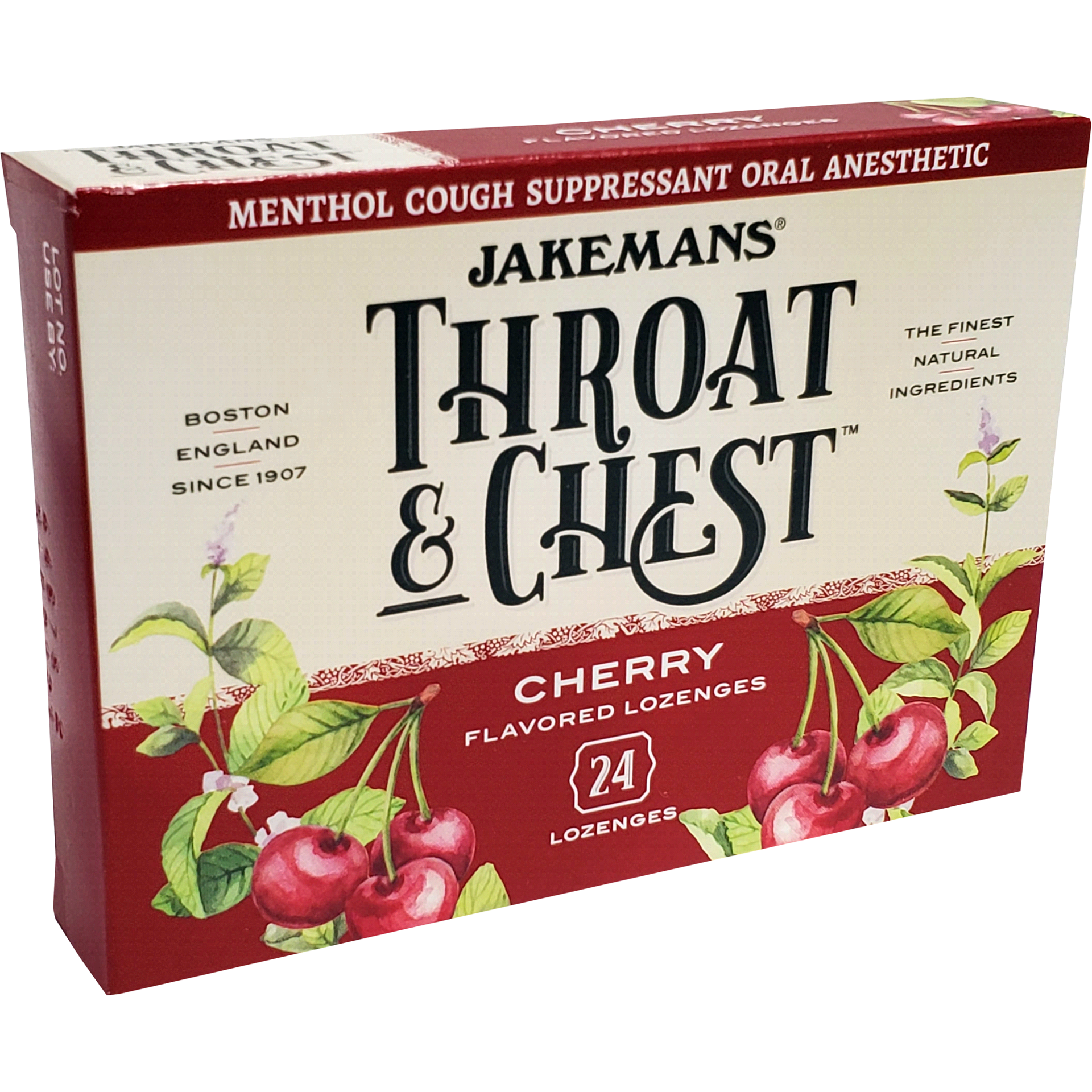 slide 4 of 25, Jakeman's Throat & Chest Cherry Lozenge Cough Drop Box, 24 ct
