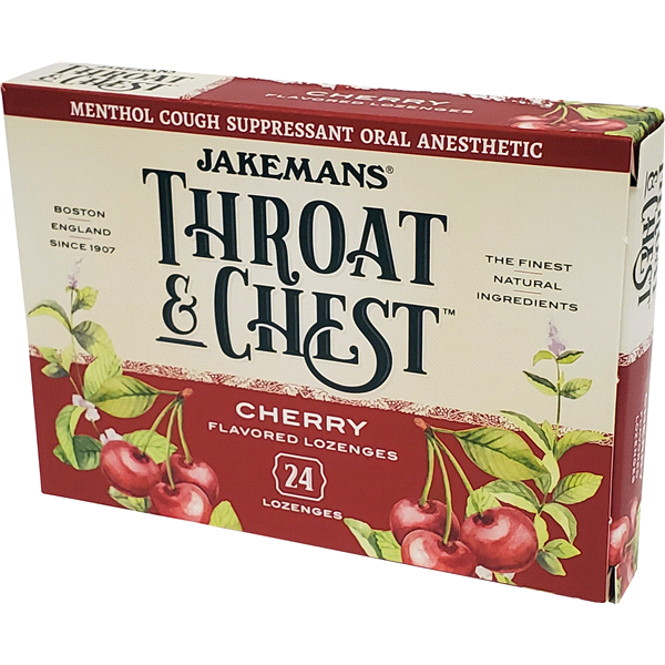 slide 11 of 25, Jakeman's Throat & Chest Cherry Lozenge Cough Drop Box, 24 ct