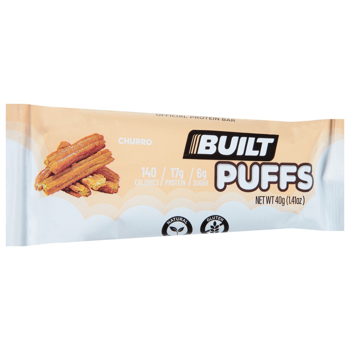 slide 8 of 9, Built Puff Protein Bar, Churro, Single Bar, 1.45 oz