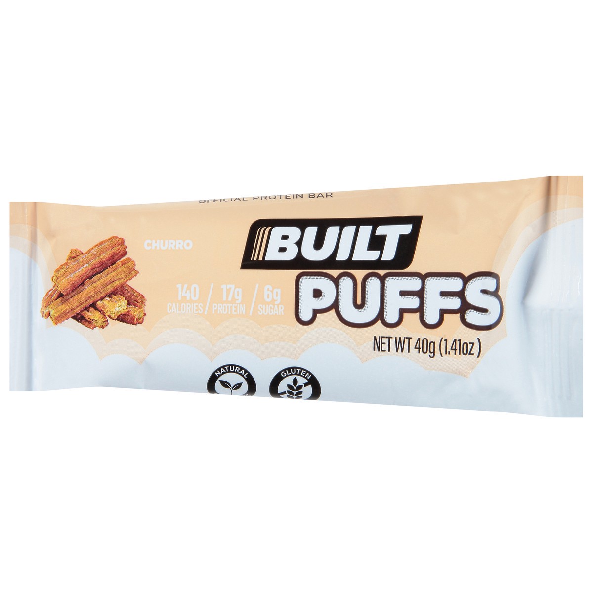 slide 3 of 9, Built Puff Protein Bar, Churro, Single Bar, 1.45 oz