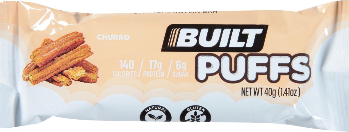slide 7 of 9, Built Puff Protein Bar, Churro, Single Bar, 1.45 oz