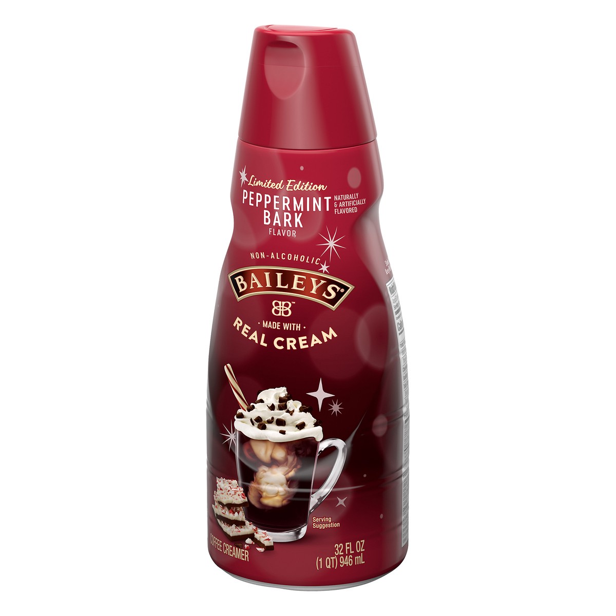 slide 2 of 10, Bailey's Peppermint Bark Coffee Creamer 32 oz, 32 oz