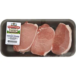 Pork Chop Loin Top Loin Chops Boneless Service Case - 1.5 Lb.