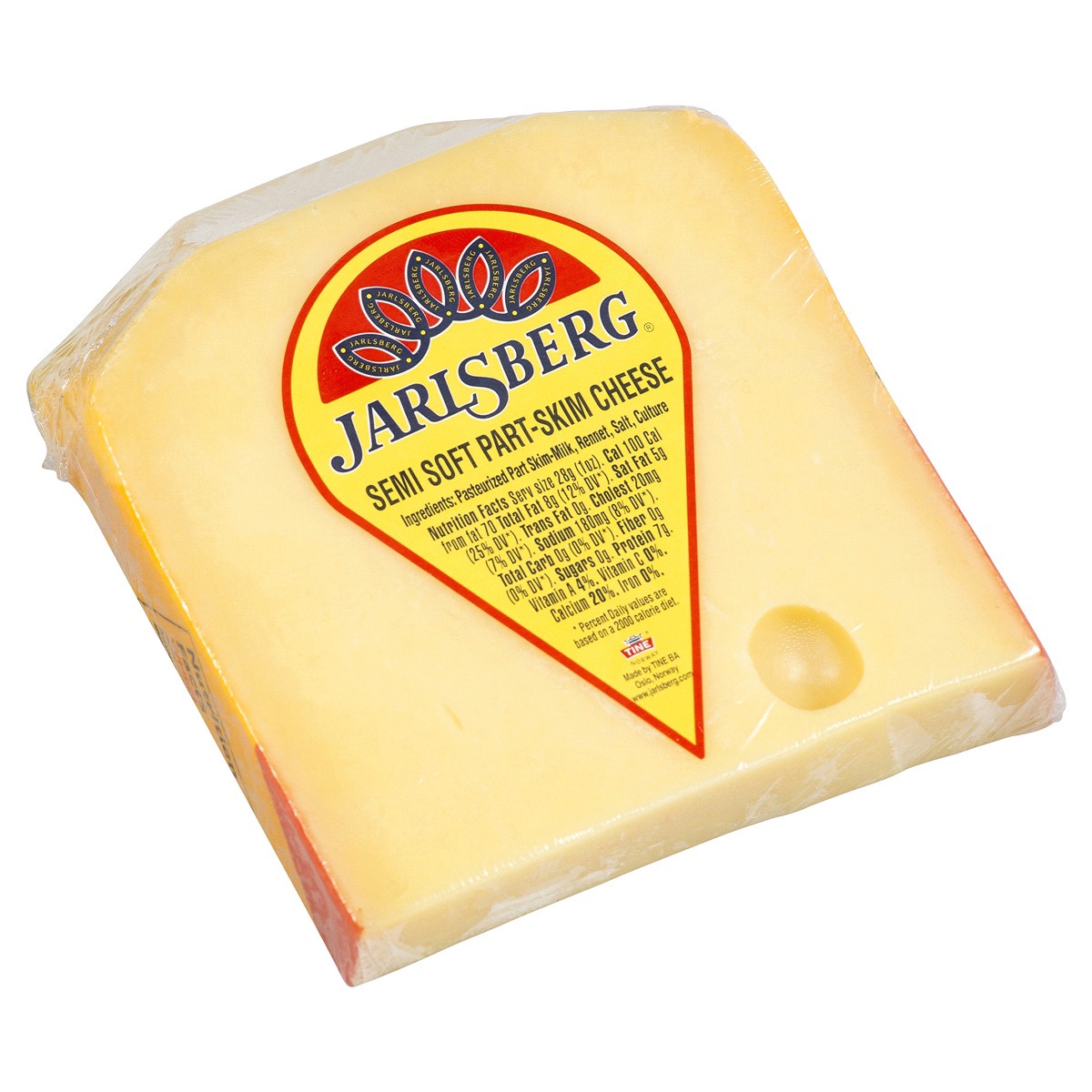 slide 1 of 1, Jarlsberg Cheese Wedge, per lb