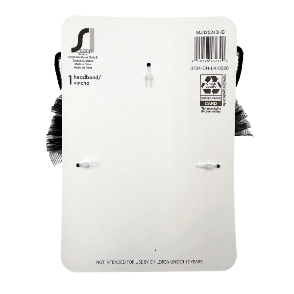 slide 3 of 5, Halloween Cat Ears Stone with Tulle Headband, 1 Count, 1 ct