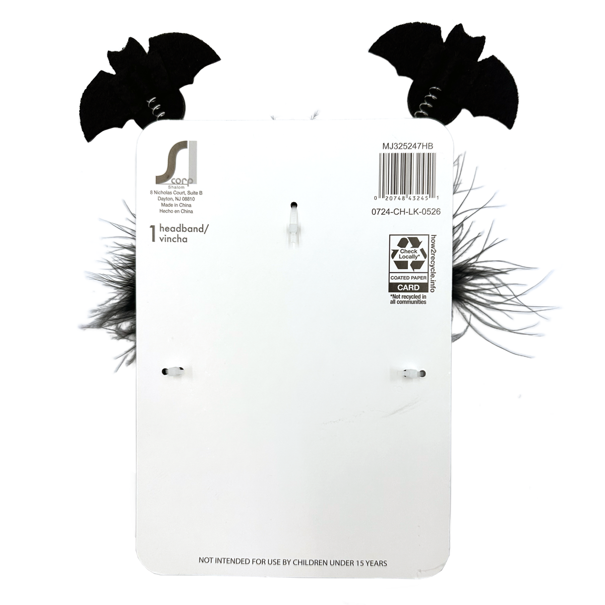 slide 4 of 5, Halloween Bopper Glitter Bat Headband, Purple & Black, 1 Count, 1 ct