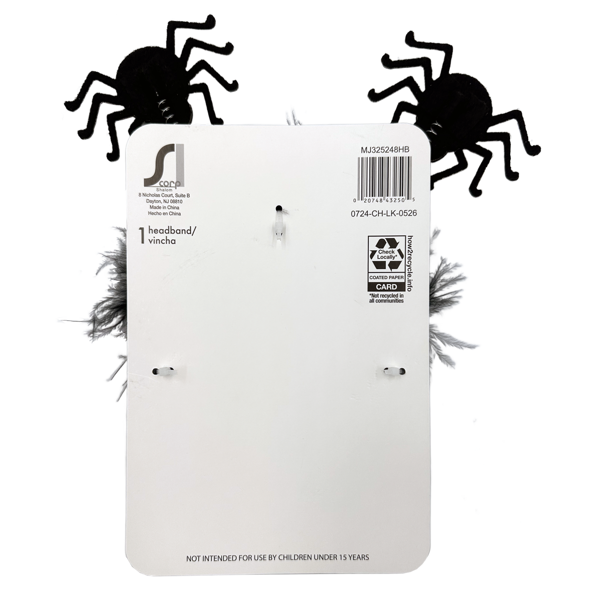 slide 2 of 5, Halloween Bopper Glitter Spider Headband, Silver & Black, 1 Count, 1 ct