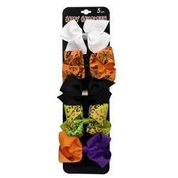 Halloween Hair Bows, Assorted Colors, 5 Count