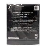 slide 5 of 5, Halloween Face Gems, Black, 1 Count, 1 ct