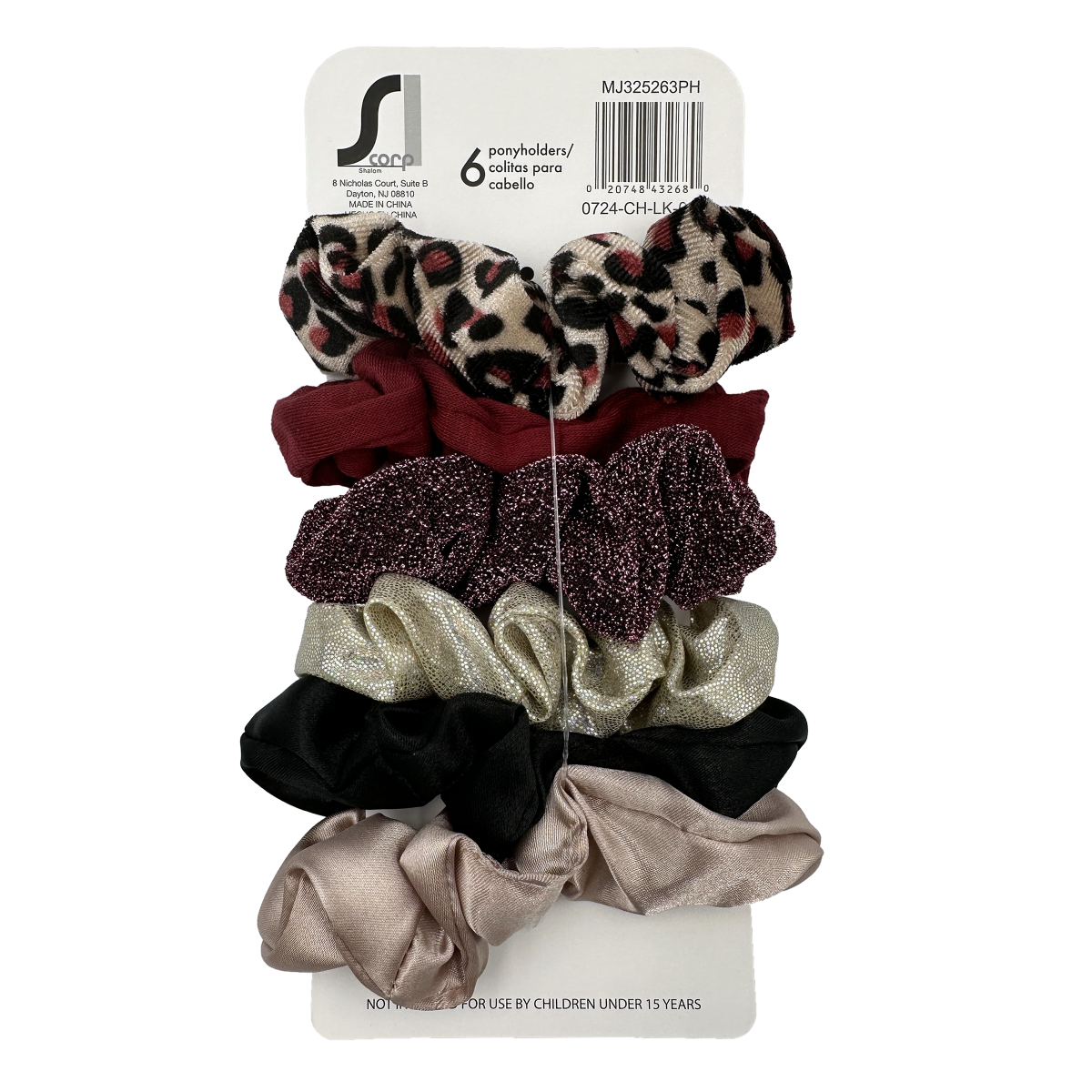 slide 5 of 5, Halloween Scrunchies, Assorted Colors, 6 Count, 6 ct