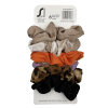 slide 4 of 5, Halloween Scrunchies, Neutrals/Orange/Black, Assorted Colors, 6 Count, 6 ct