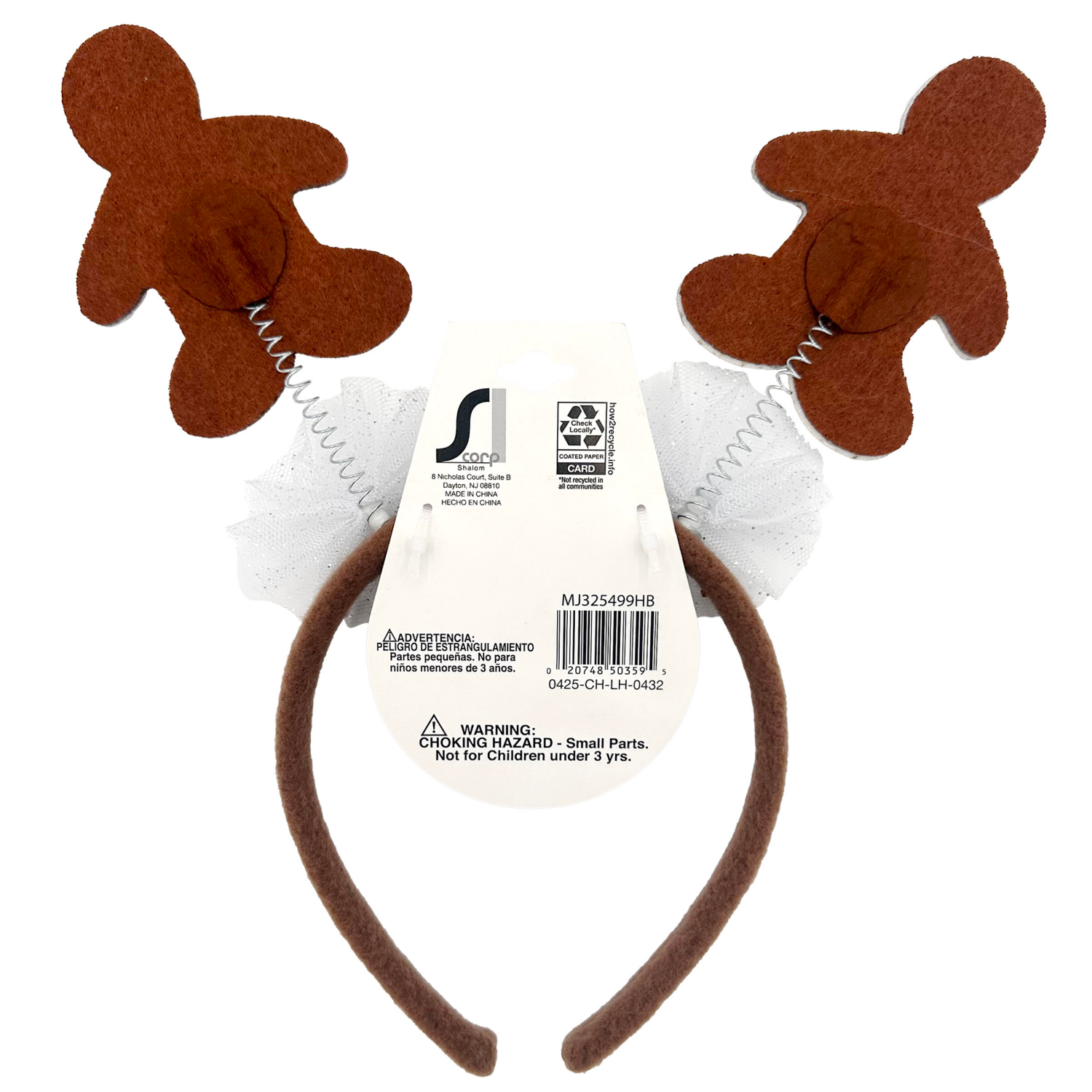 slide 2 of 2, Holiday Bopper Headband, Gingerbread Man, 1 Count, 1 ct