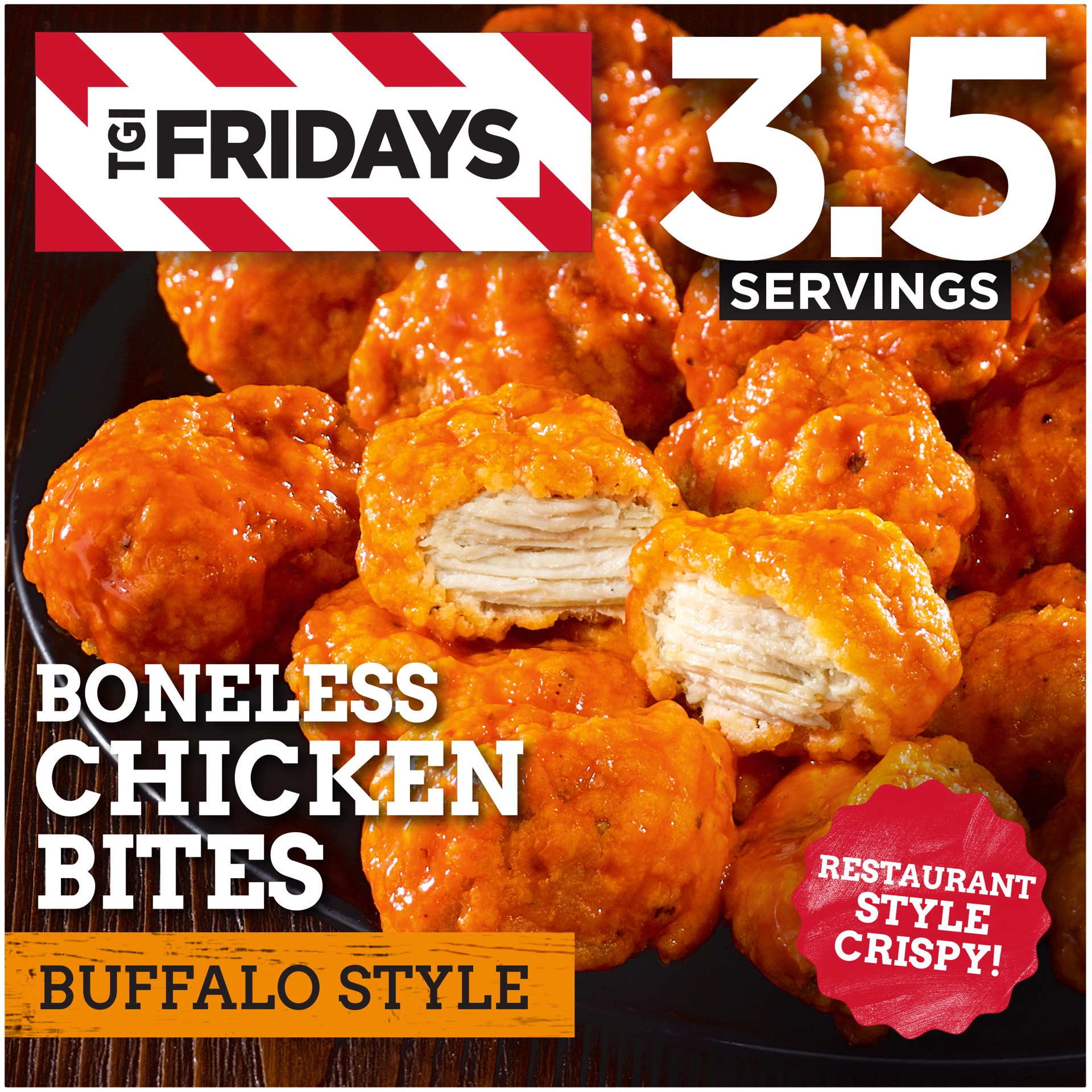 slide 1 of 9, T.G.I. Fridays TGI Fridays Frozen Appetizers Buffalo Style Boneless Chicken Bites, 15 oz. Box, 15 oz