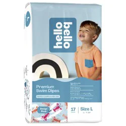 Hello Bello Premium Swim Diapers Size Large 3t-4t, Lobsters, 17ct Jumbo Pack