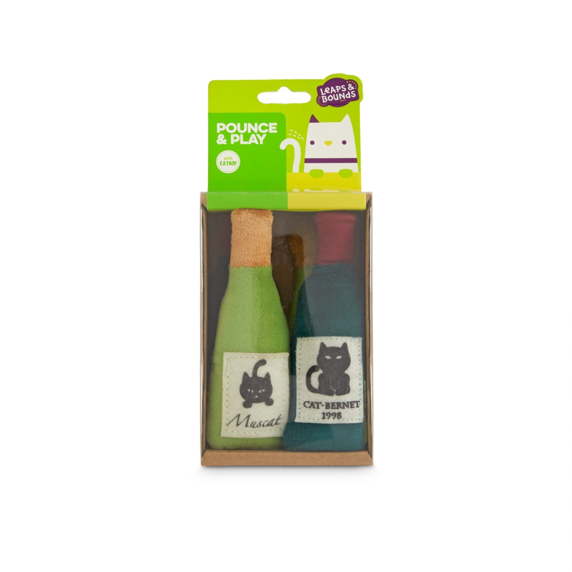 slide 1 of 1, Leaps & Bounds Case of Wine Cat Toy, 4 ct; MED