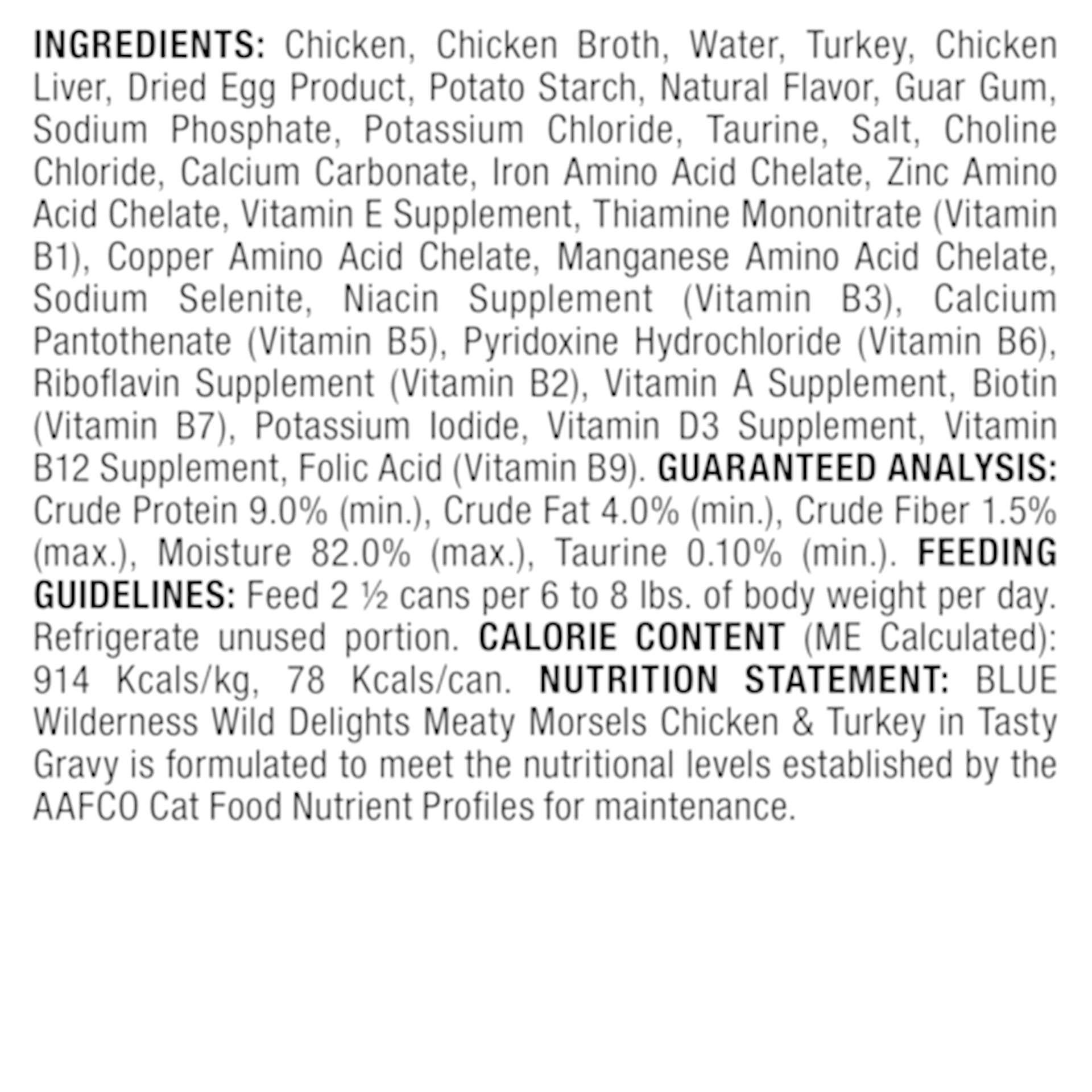 slide 3 of 13, Blue Buffalo Wilderness Wild Delights Grain Free Meaty Morsels Chicken & Turkey In Tasty Gravy Premium Wet Cat Food - 3oz, 3 oz