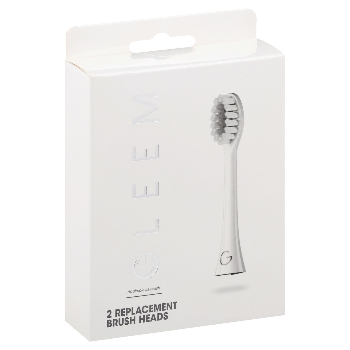 slide 2 of 9, GLEEM Toothbrush Refill Head White, 2 ct