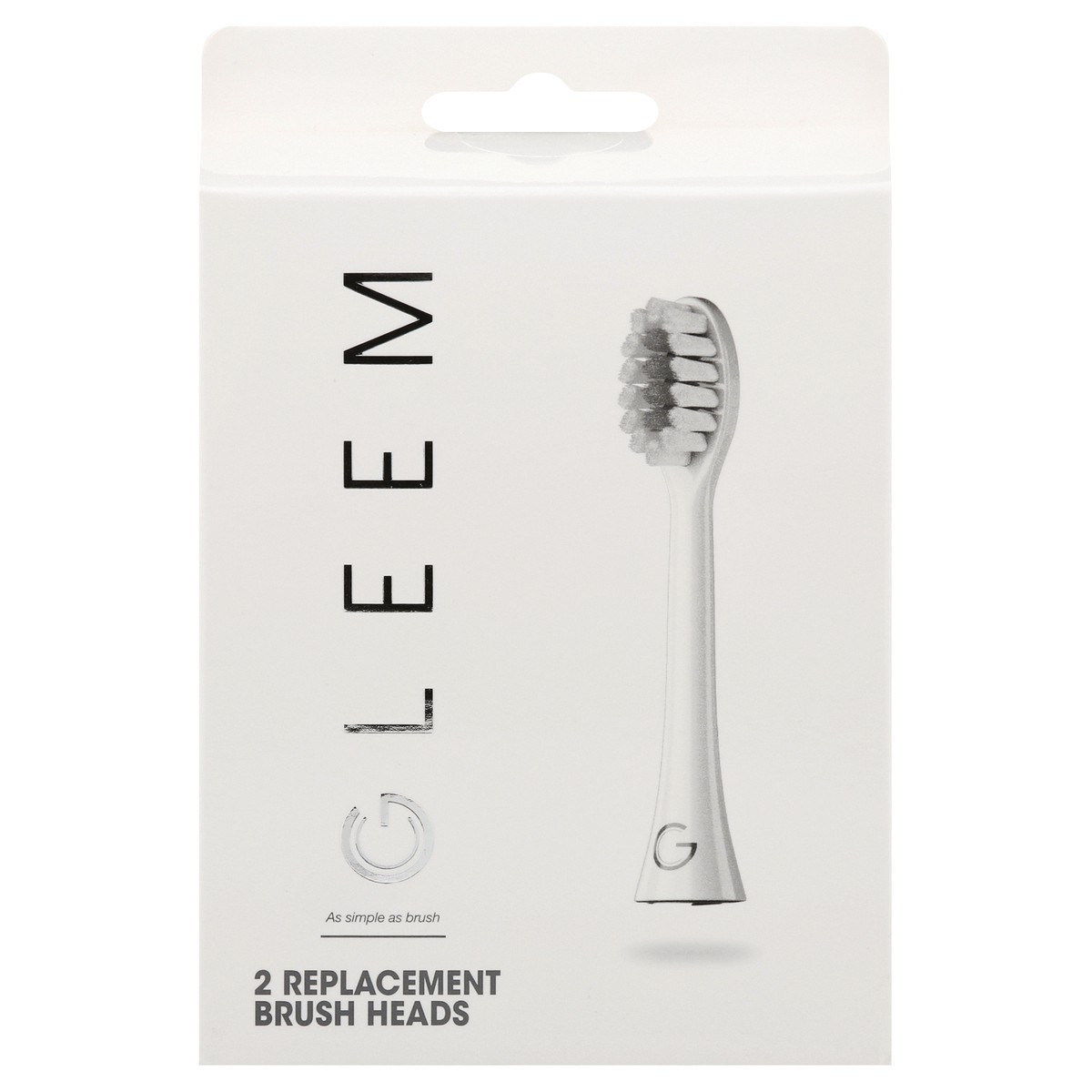 slide 1 of 9, GLEEM Toothbrush Refill Head White, 2 ct