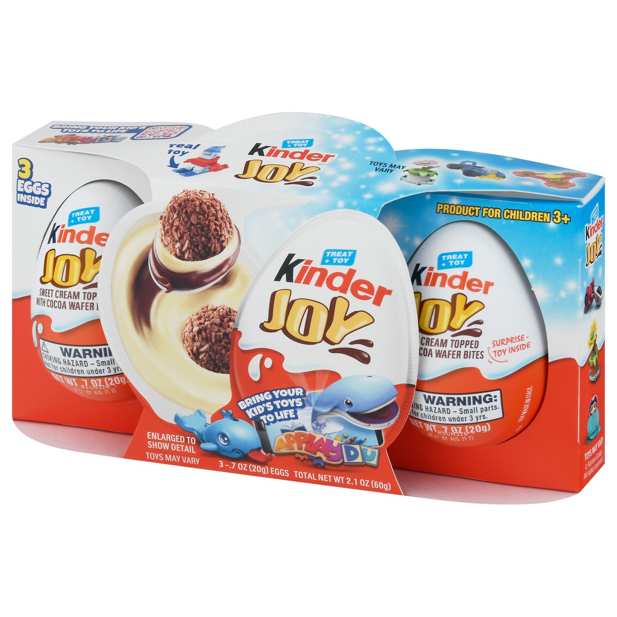 slide 10 of 13, Kinder Joy Treat + Toy Eggs 3+ Years 3 - 0.7 oz Plastic Container, 3 ct