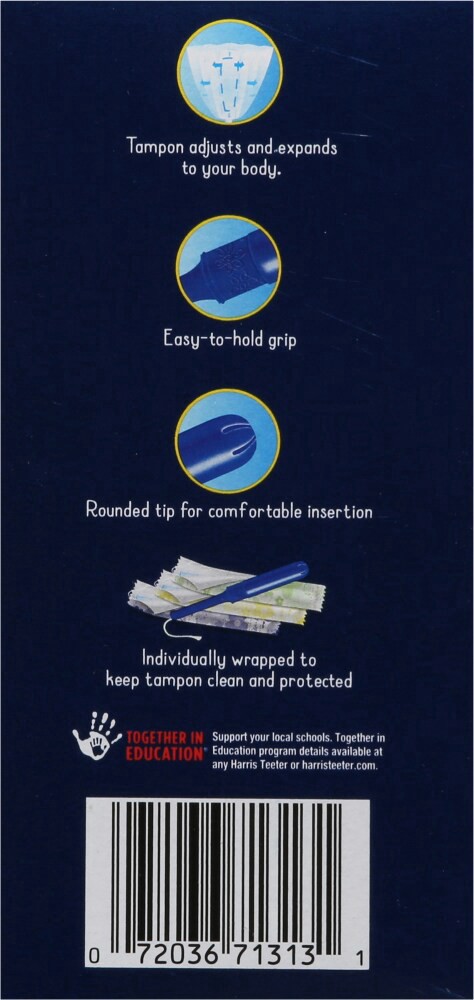 slide 2 of 5, Harris Teeter™ Plastic Applicator Unscented Tampons Multipack, 36 ct