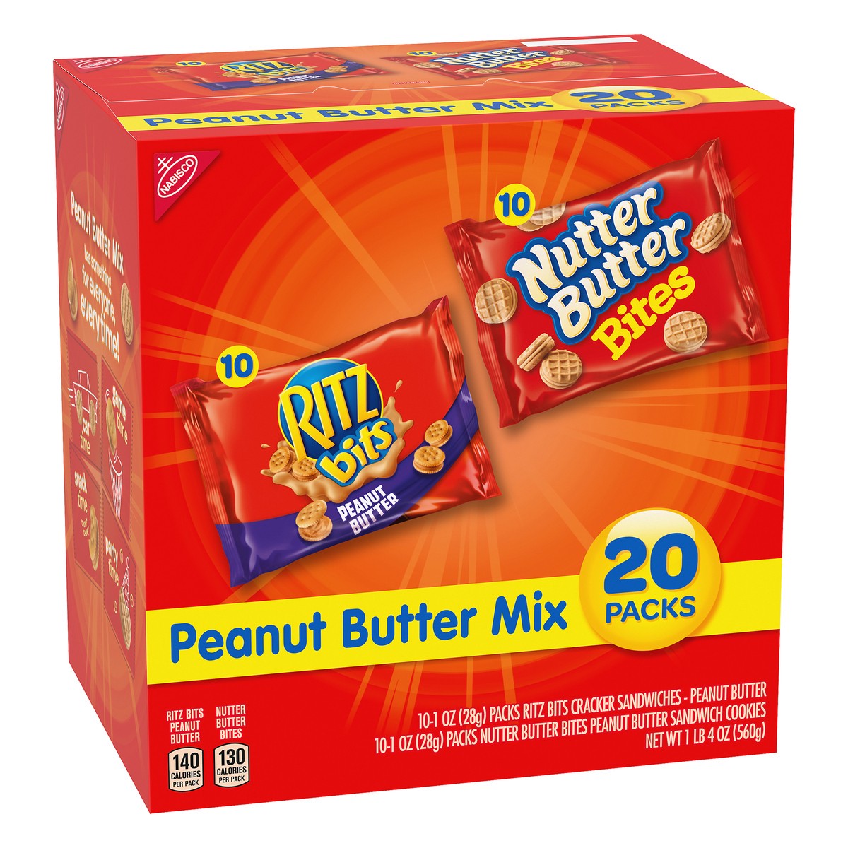 slide 2 of 7, Ritz 20 Packs Peanut Butter Mix Peanut Butter Mix 20 ea, 20 ct