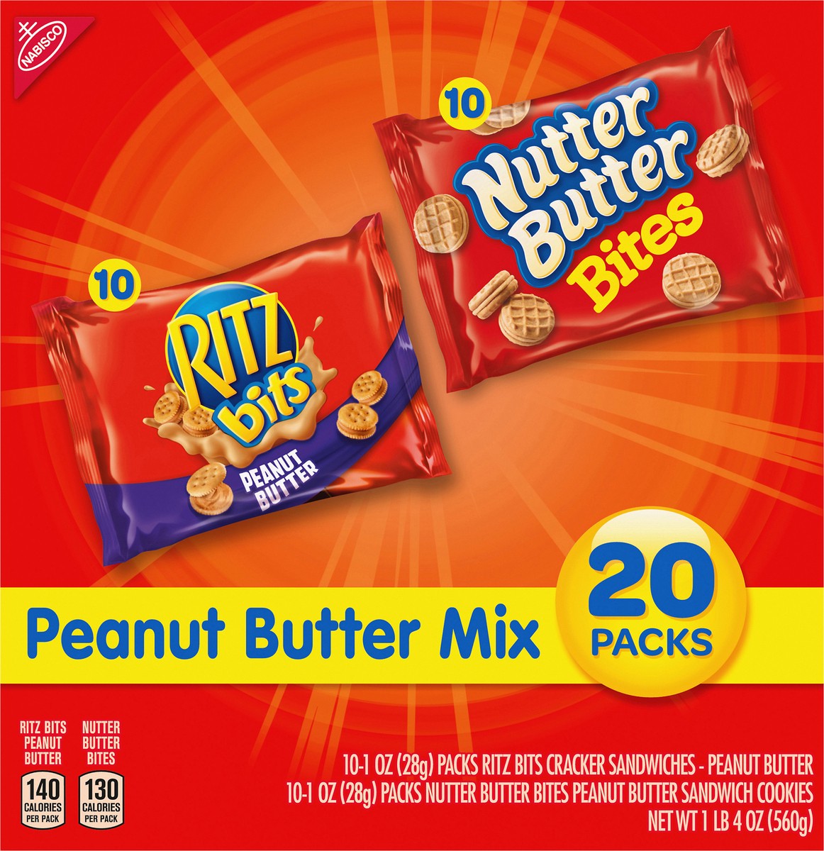 slide 5 of 7, Ritz 20 Packs Peanut Butter Mix Peanut Butter Mix 20 ea, 20 ct