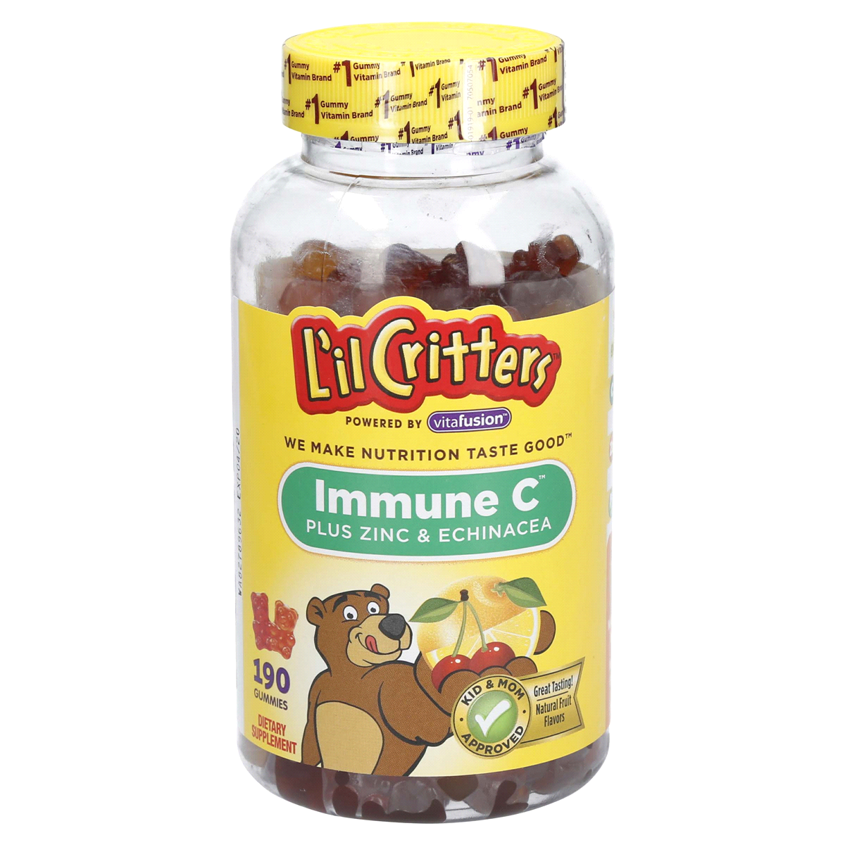 slide 1 of 4, L'il Critters Immune C Plus Zinc & Echinacea Gummies Dietary Supplement, 190 ct