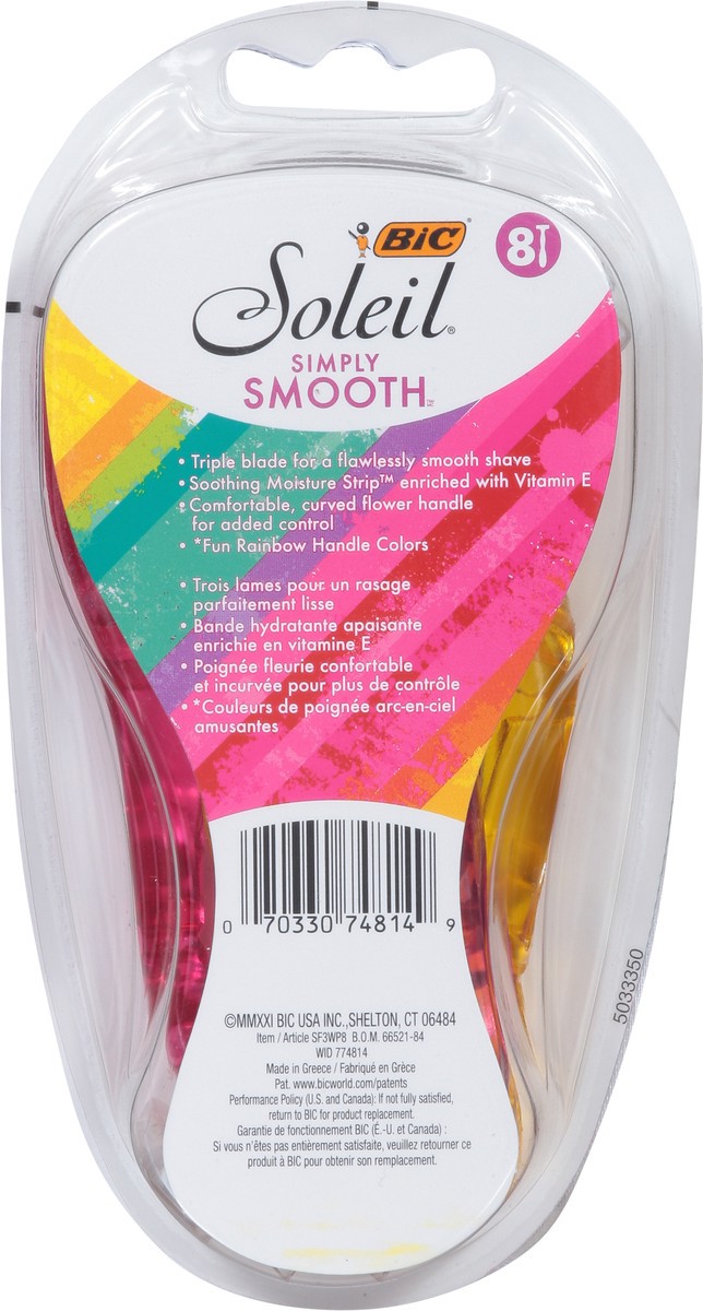 slide 8 of 12, BIC Soleil Simply Smooth Razors 8 ea, 8 ct