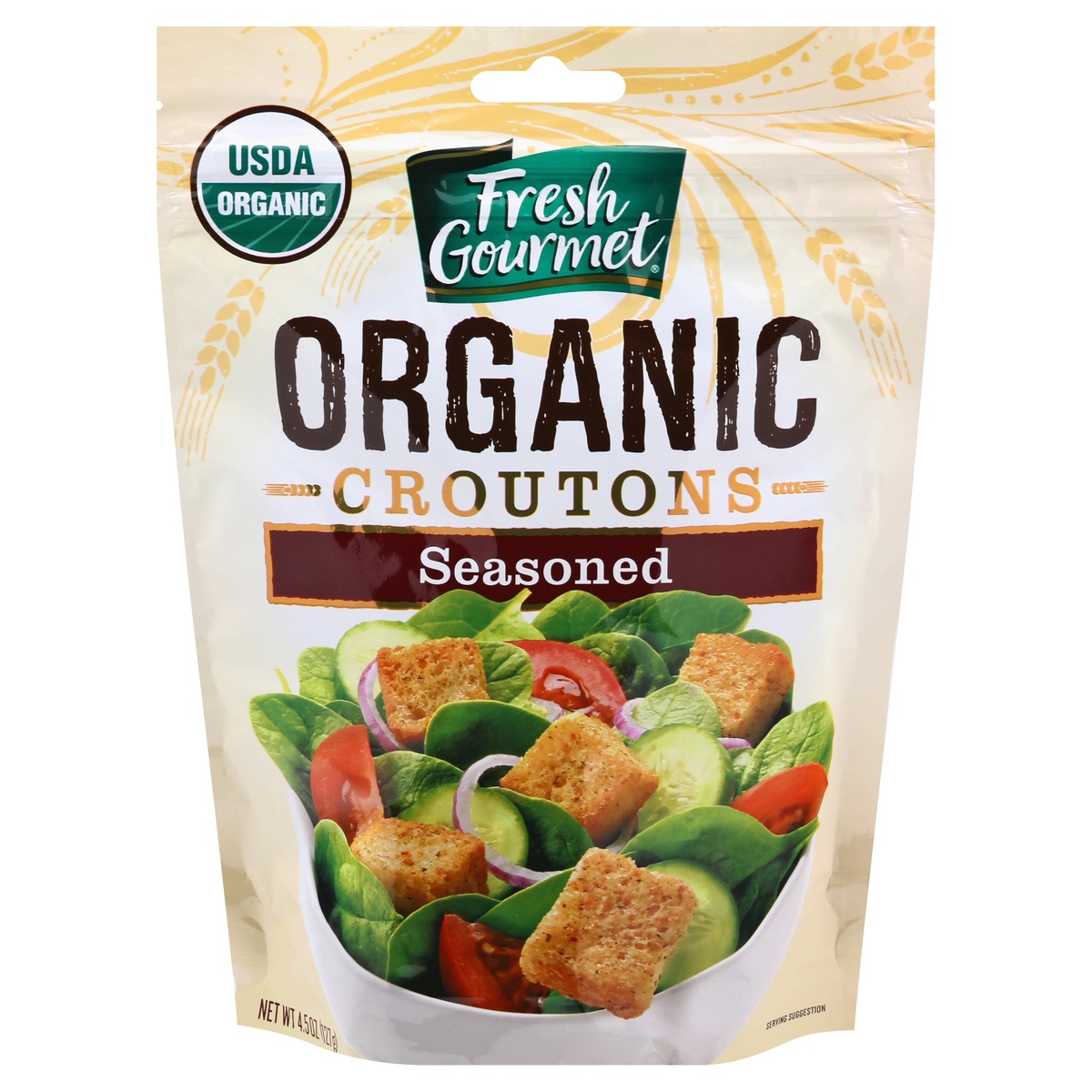 slide 1 of 6, Fresh Gourmet Organic Seasoned Croutons, 