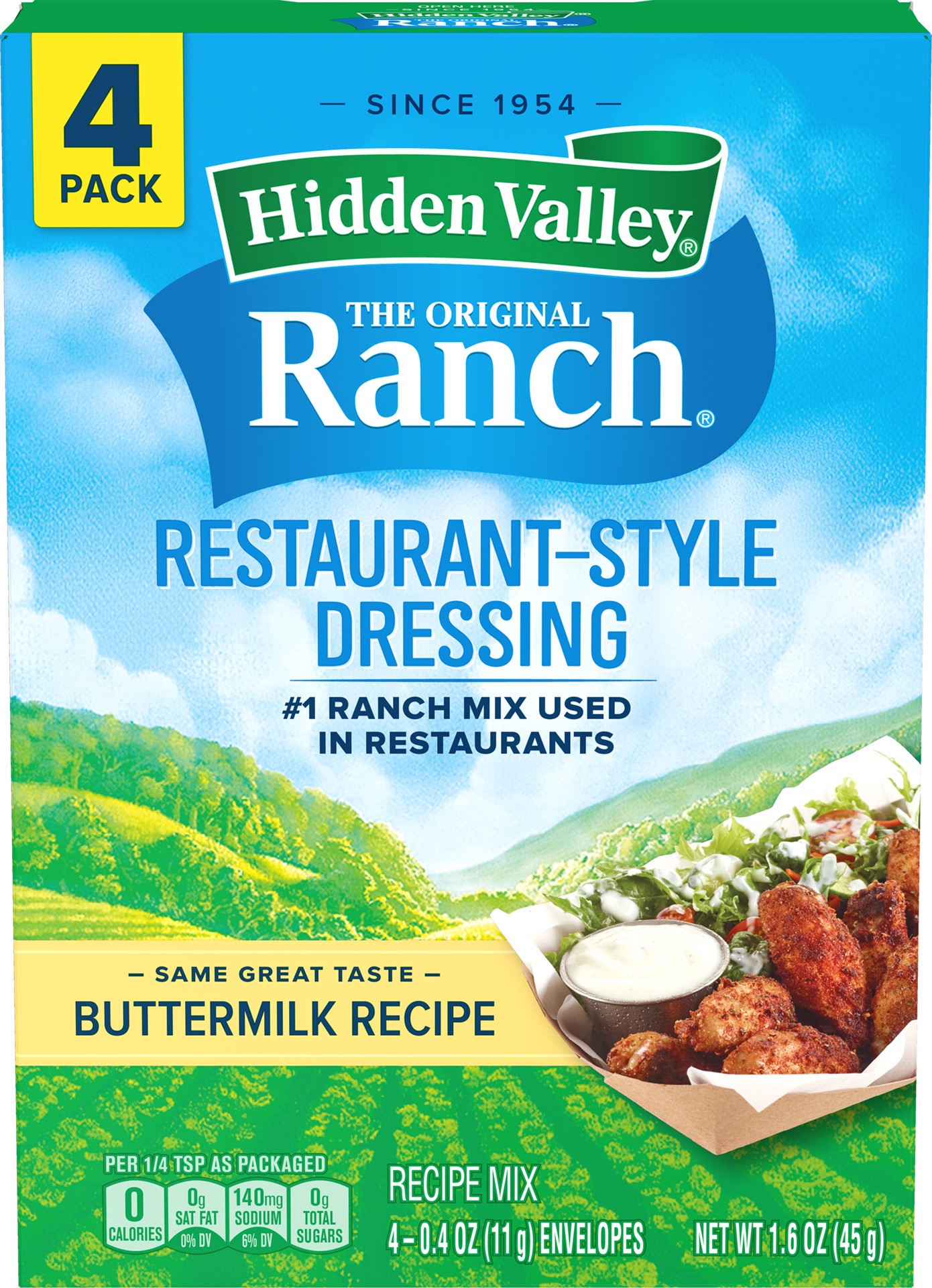 Hidden Valley Buttermilk Ranch Salad Dressing & Seasoning Mix, Gluten