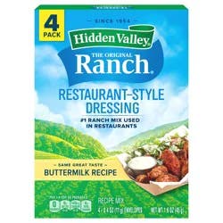 Hidden Valley Buttermilk Ranch Salad Dressing & Seasoning Mix Packets