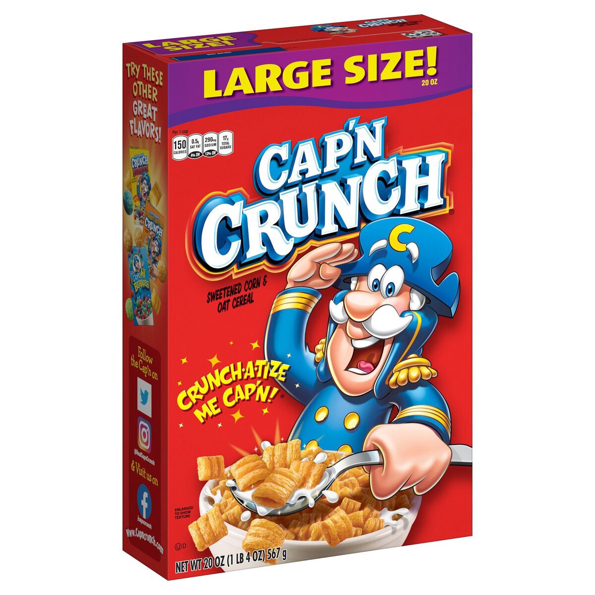 slide 2 of 6, Cap'n Crunch Cereal, 20 oz