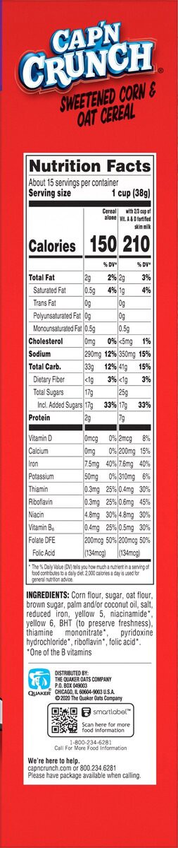 slide 6 of 6, Cap'n Crunch Cereal, 20 oz