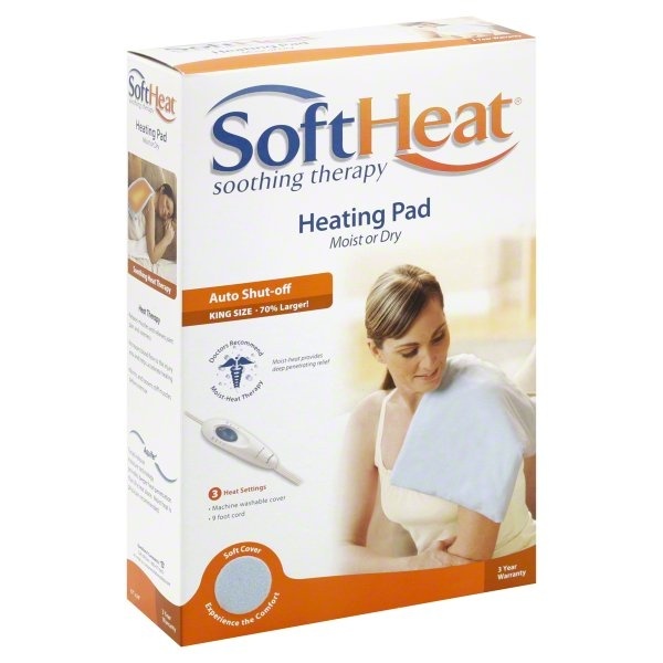 slide 1 of 2, SoftHeat King Size Heating Pad Moist or Dry, 1 ct