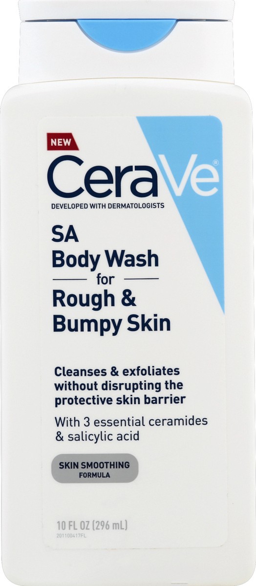 slide 5 of 6, CeraVe SA Body Wash For Rough & Bumpy Skin, 10 oz