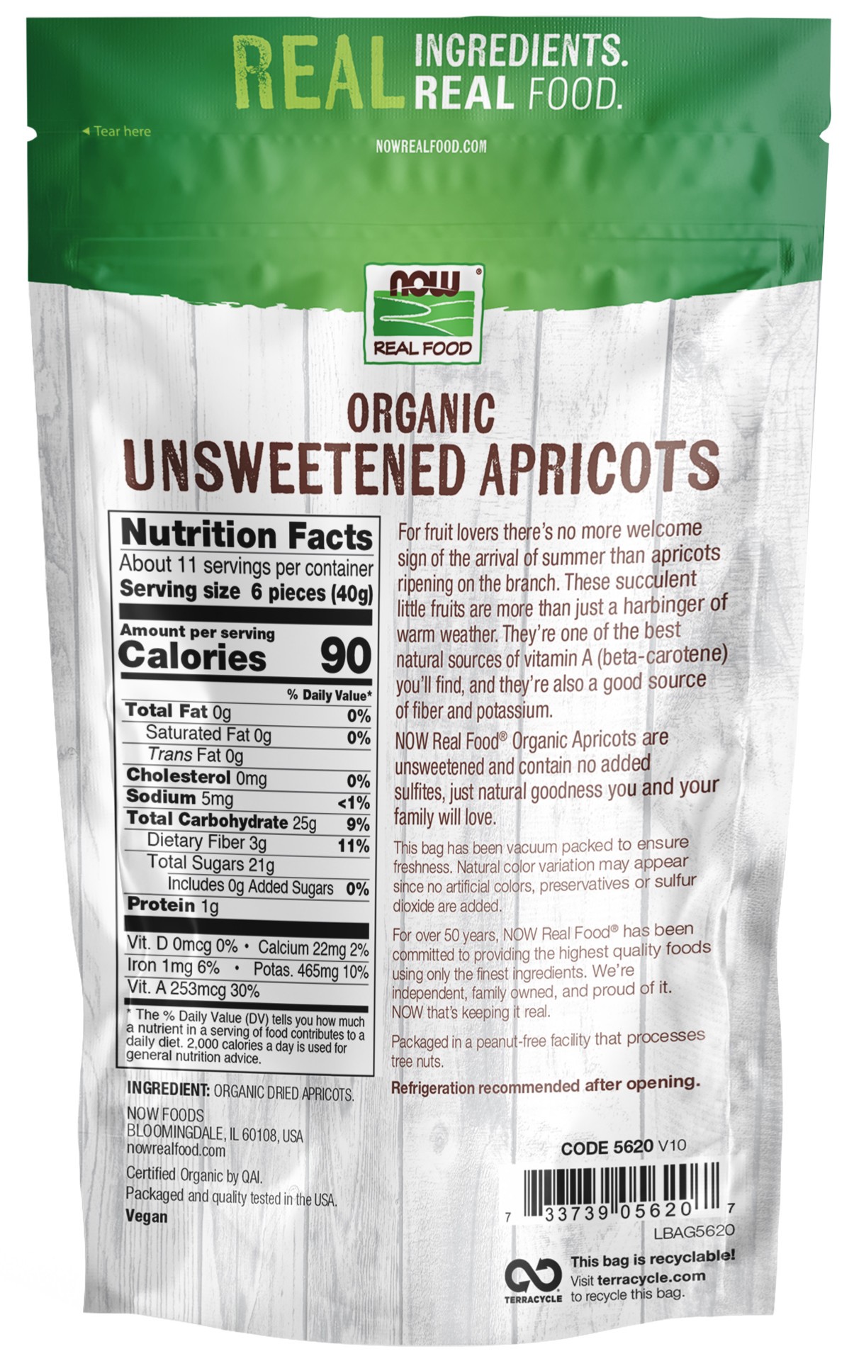 slide 3 of 3, NOW Real Food Apricots, Unsweetened & Organic - 16 oz., 16 oz