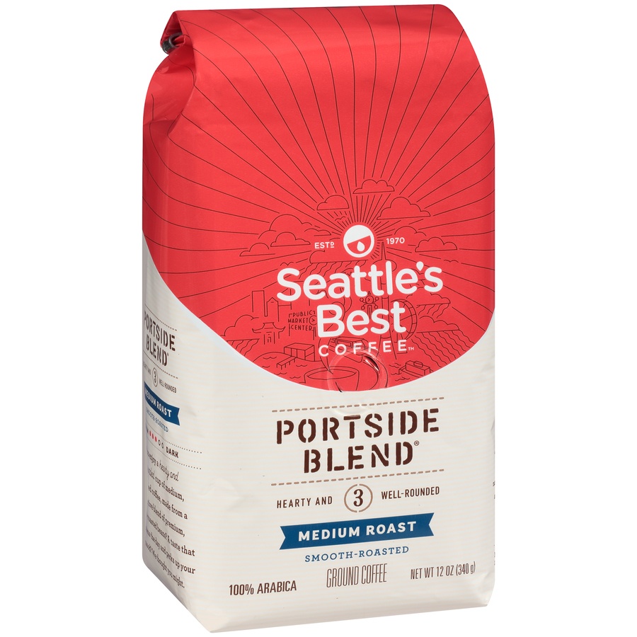 slide 2 of 7, Seattle's Best Coffee Portside Blend Medium Roast Ground Coffee -12oz Bag, 12 oz