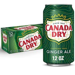 Canada Dry Ginger Ale Caffeine Free Soda - 12-12 Fl. Oz.